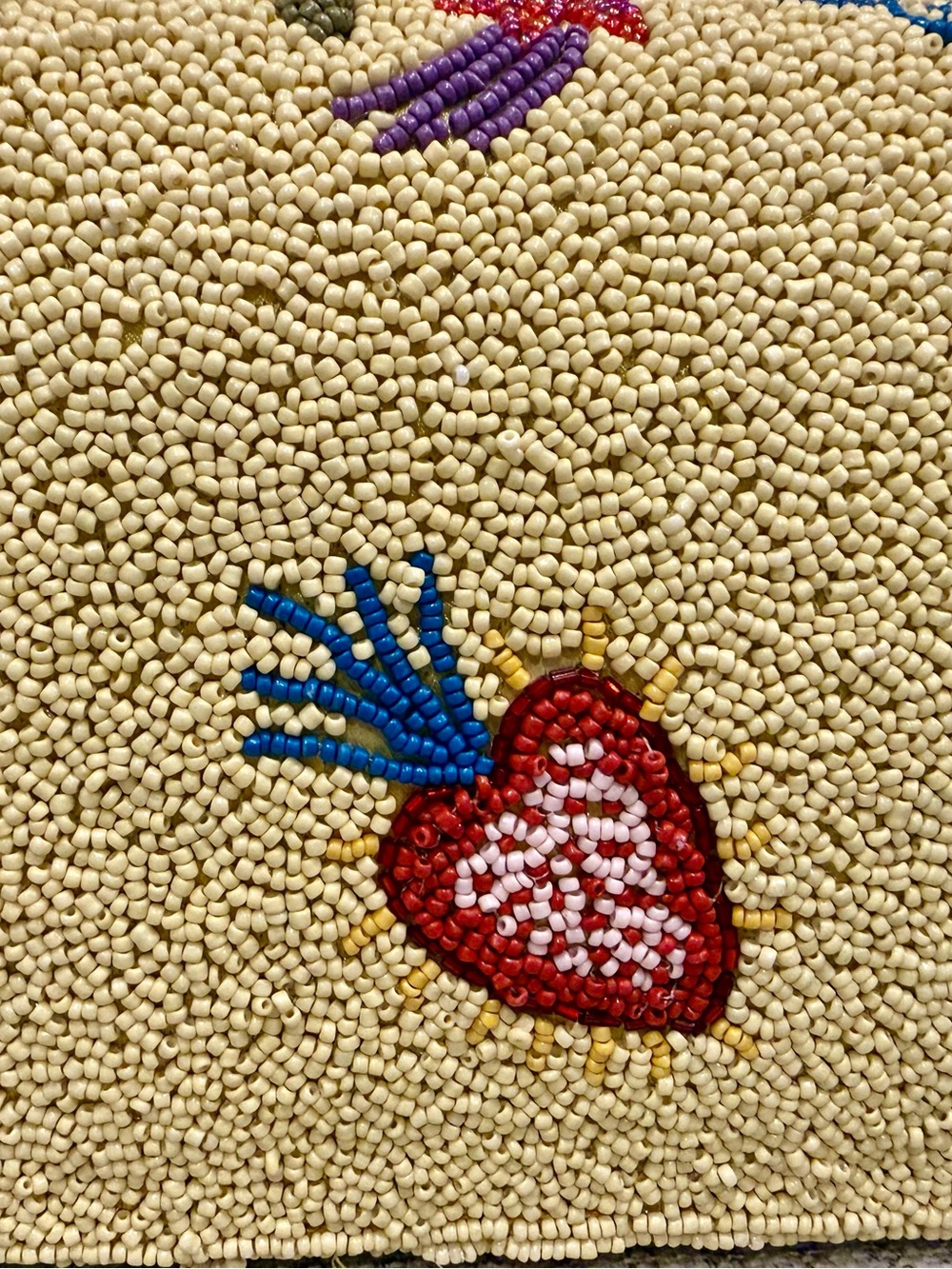 New Release America & Beyond Whimsical Beaded Yellow Floral, Heart Butterfly Bag - Picture 4 of 8